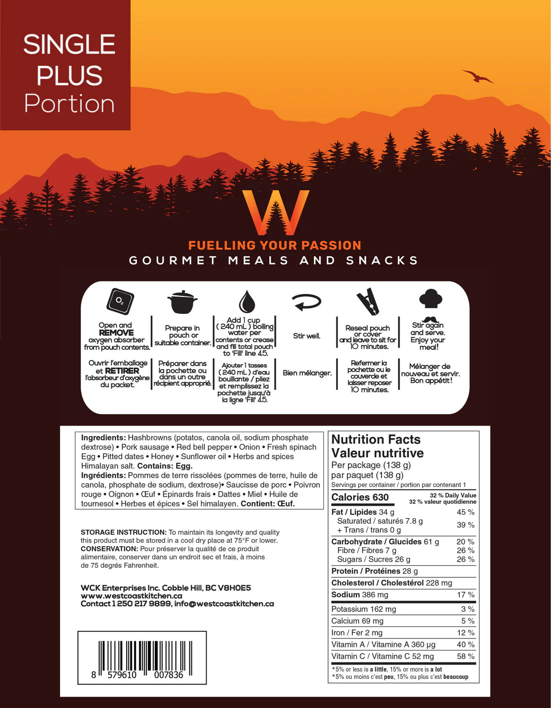 West Coast Kitchen - Trailblazer Breakfast (Single Plus)