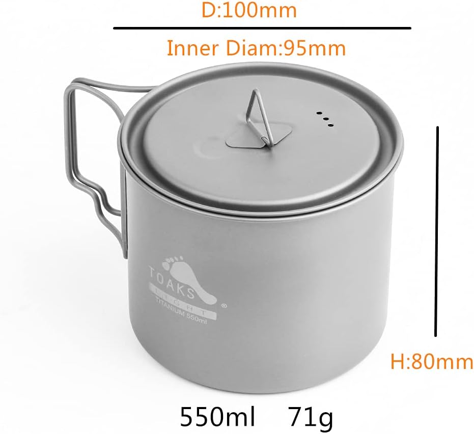 TOAKS - Ultralight Titanium 550ml Pot
