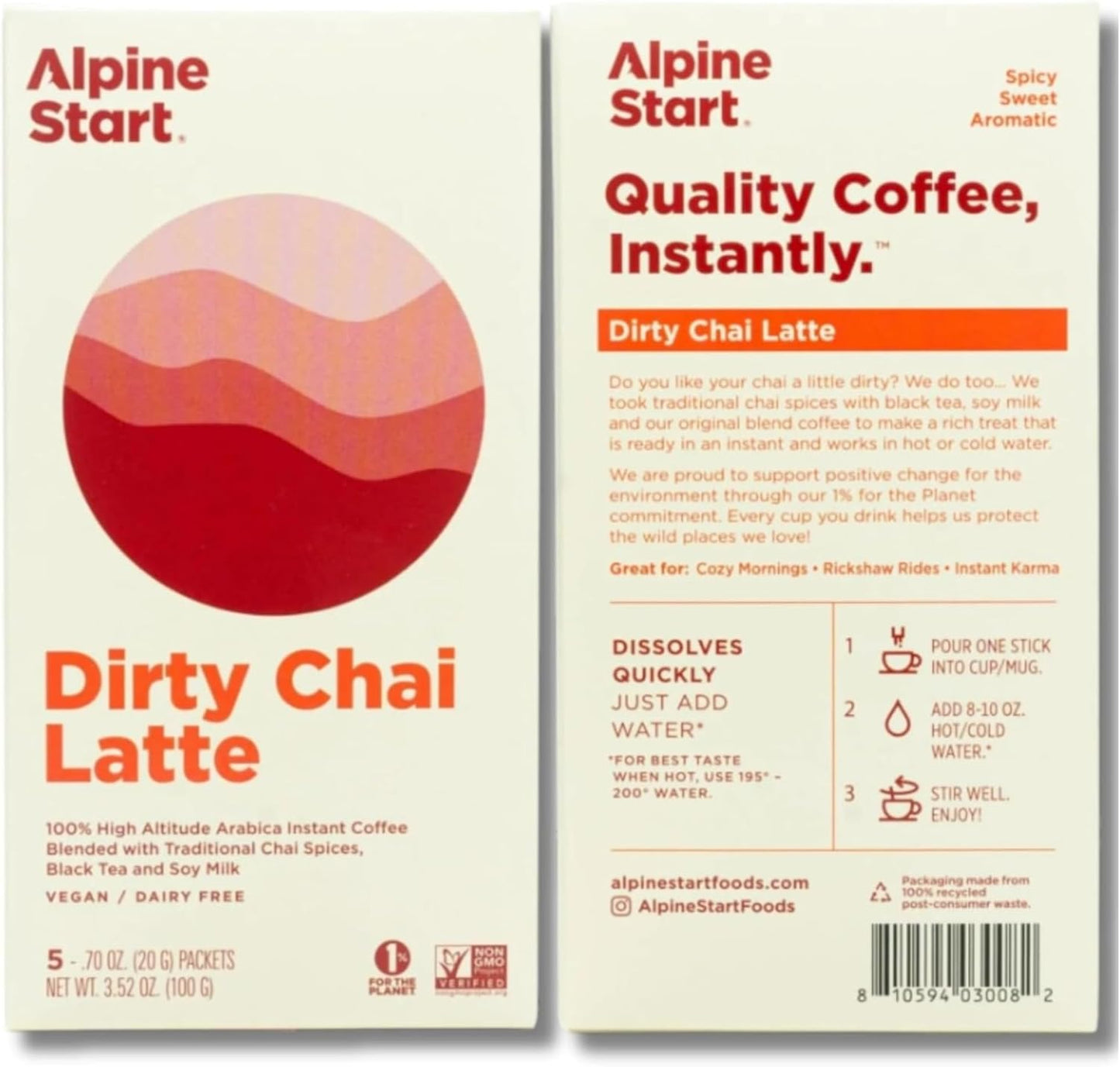 Alpine Start - Dairy-Free Dirty Chai Tea Instant Latte