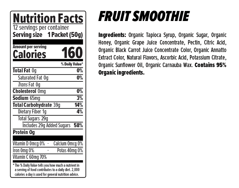 Honey Stinger - Fruit Smoothie Organic Energy Chews