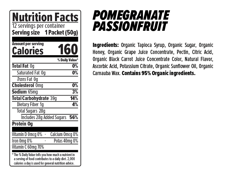 Honey Stinger - Pomegranate Passionfruit Organic Energy Chews