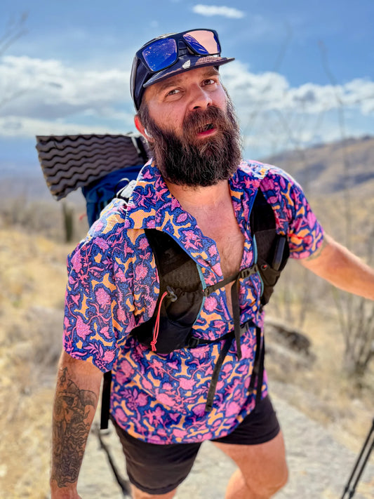 Jolly Gear - Triple Crown Half Zip Men's Short Sleeve - Chromaflor Blue UL