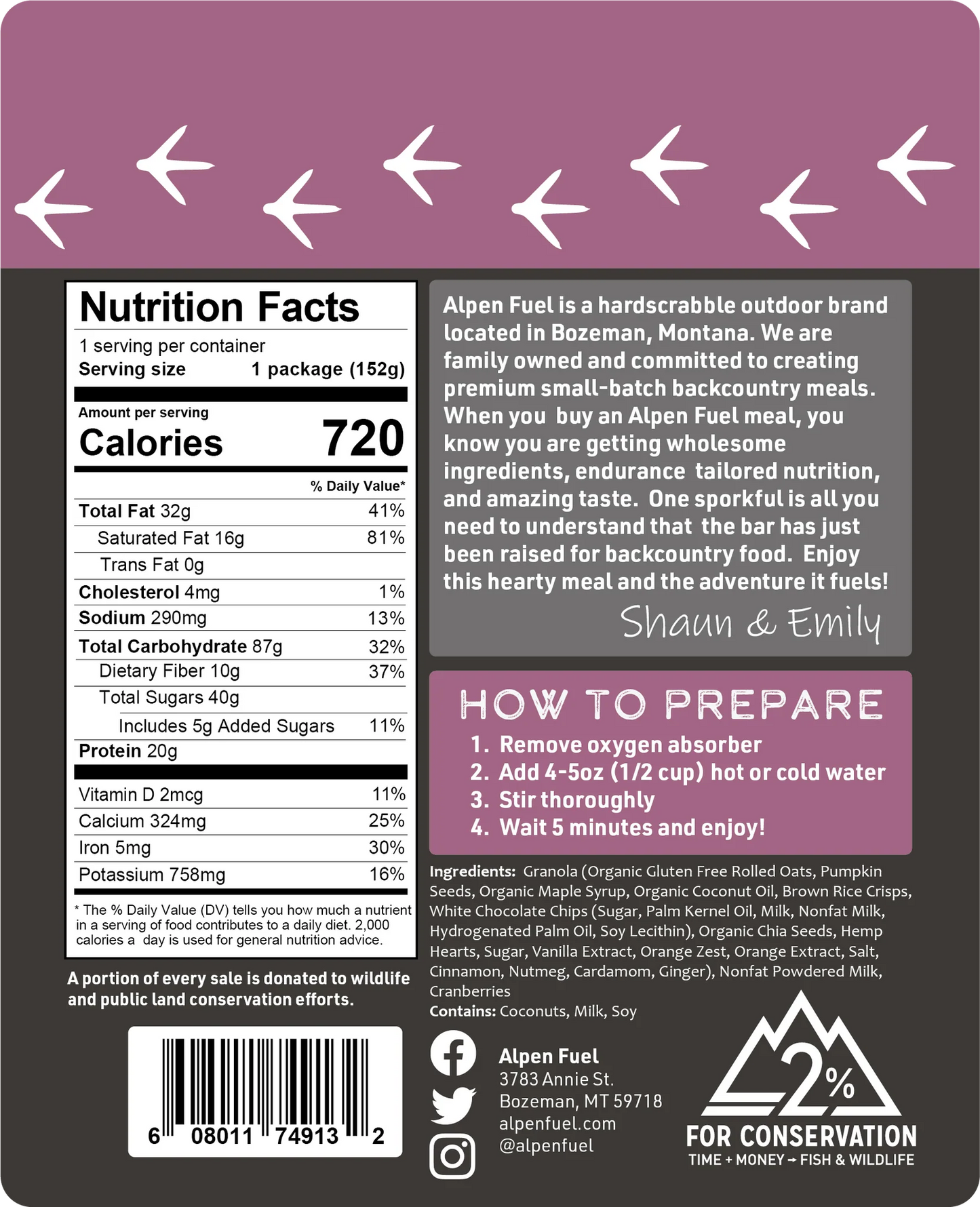 Alpen Fuel - Cranberry White Chocolate Breakfast Granola