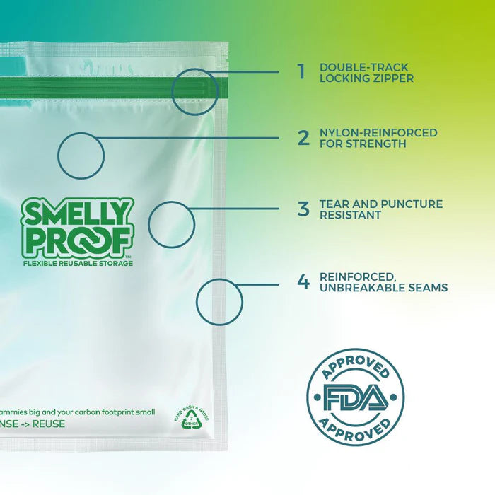 SmellyProof - Reusable Clear Heavy Duty Smell Proof Bags