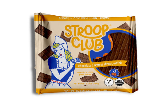 Stroop Club - Chocolate Caramel Organic and Plant-Based Stroopwafel 2-pack