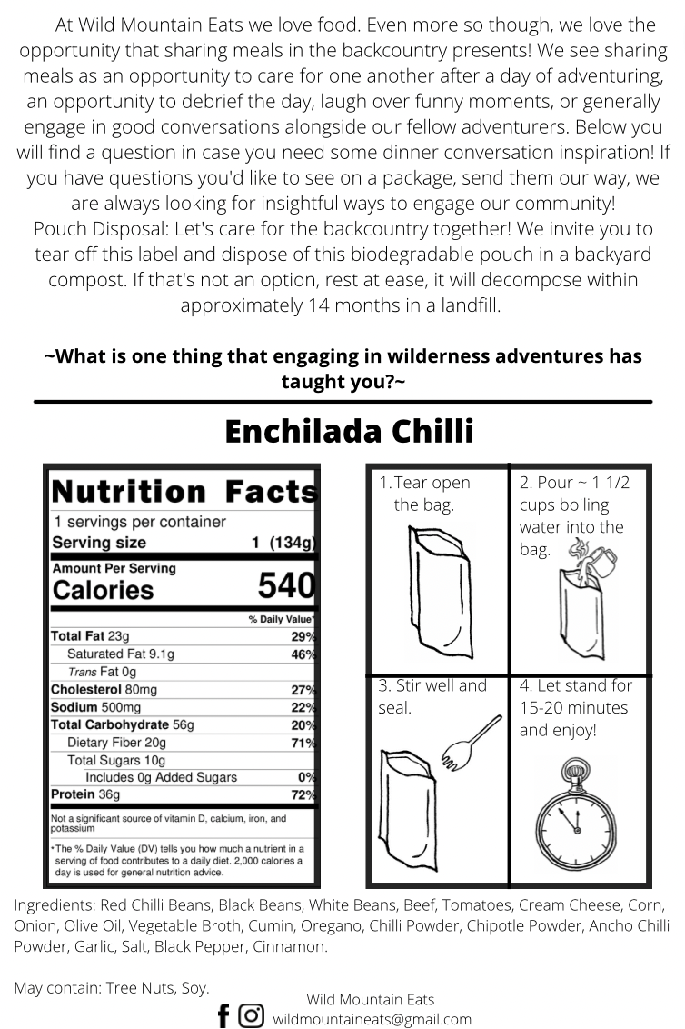 Wild Mountain Eats - Enchilada Chili