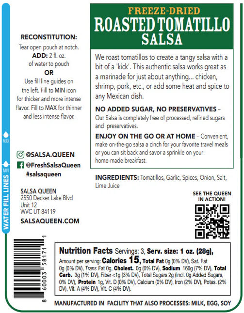 Salsa Queen - Freeze-Dried Roasted Tomatillo