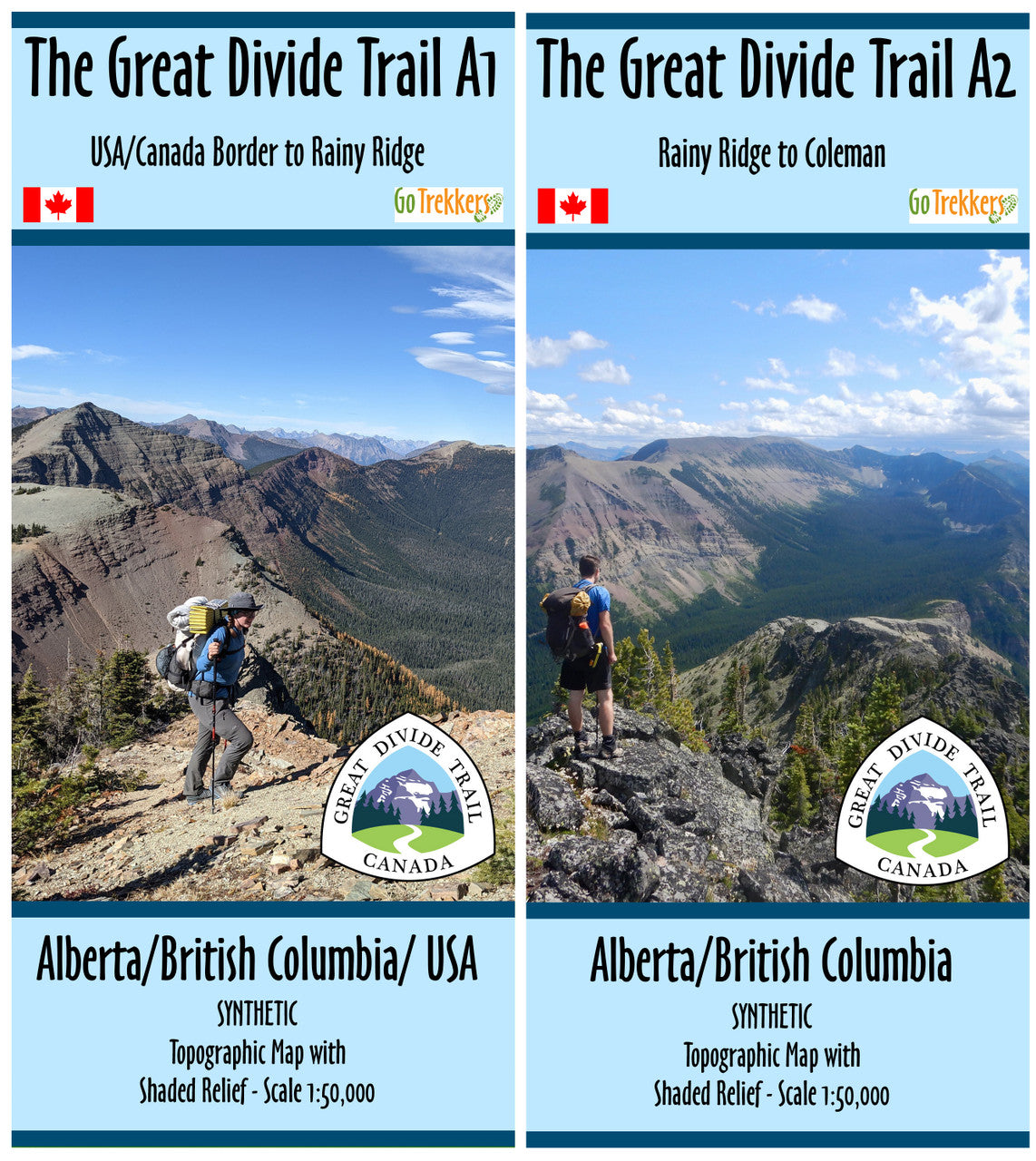 GoTrekkers - Great Divide Trail Official Map (Sections)