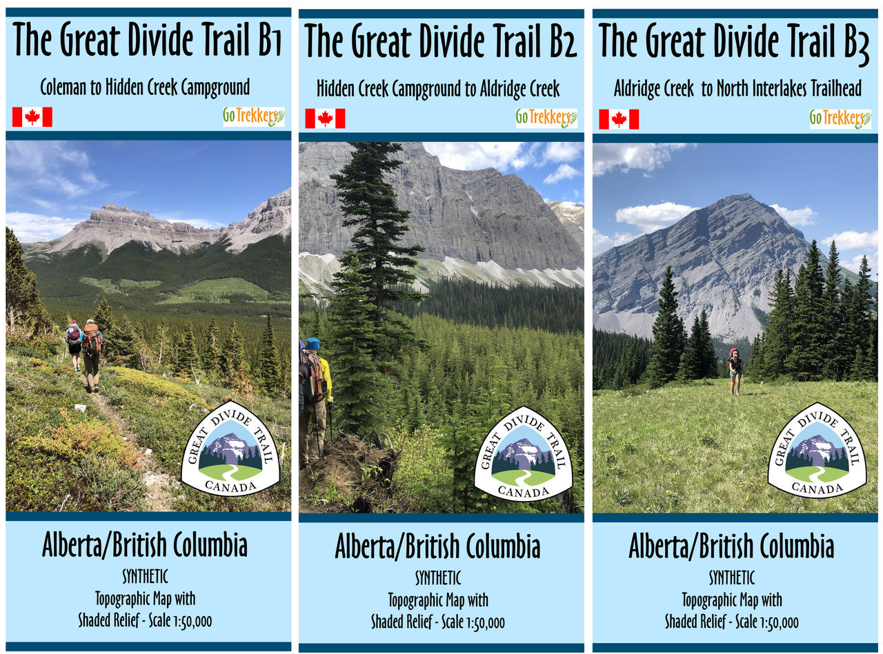GoTrekkers - Great Divide Trail Official Map (Sections)