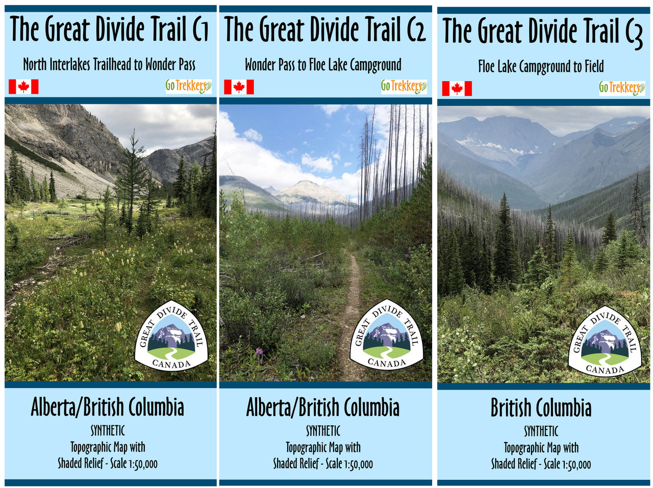GoTrekkers - Great Divide Trail Official Map (Sections)