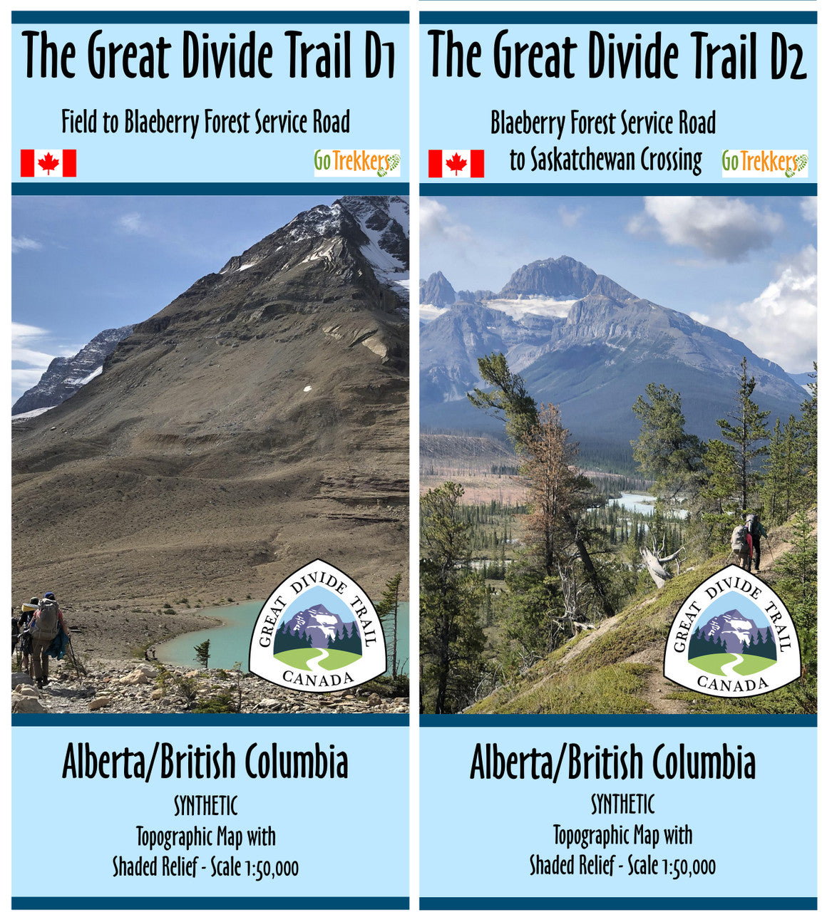GoTrekkers - Great Divide Trail Official Map (Sections)
