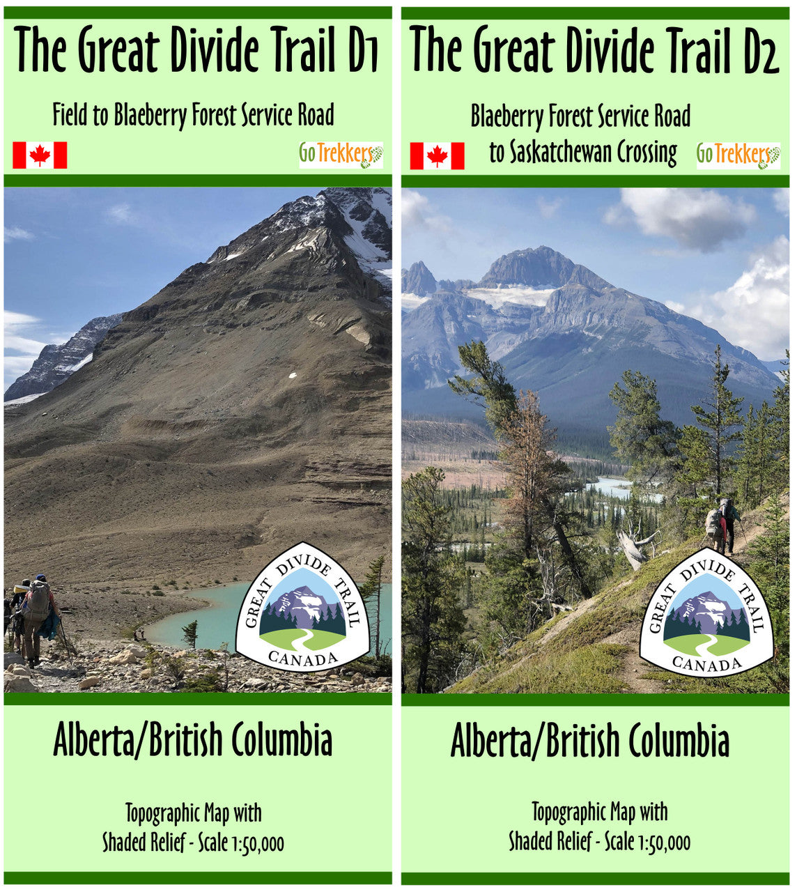 GoTrekkers - Great Divide Trail Official Map (Sections)