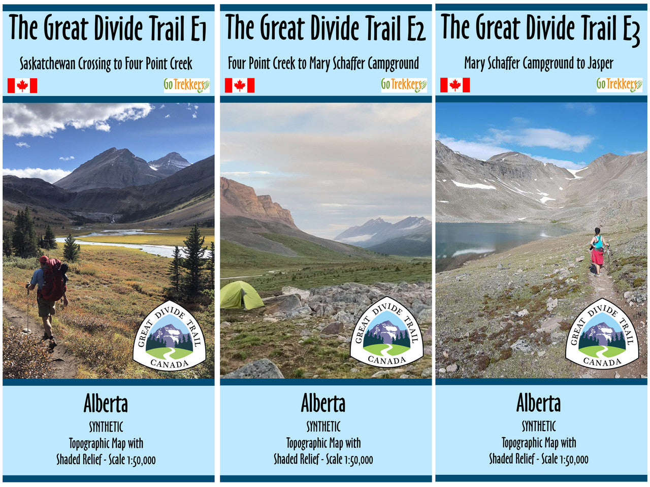 GoTrekkers - Great Divide Trail Official Map (Sections)