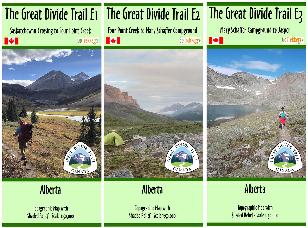 GoTrekkers - Great Divide Trail Official Map (Sections)
