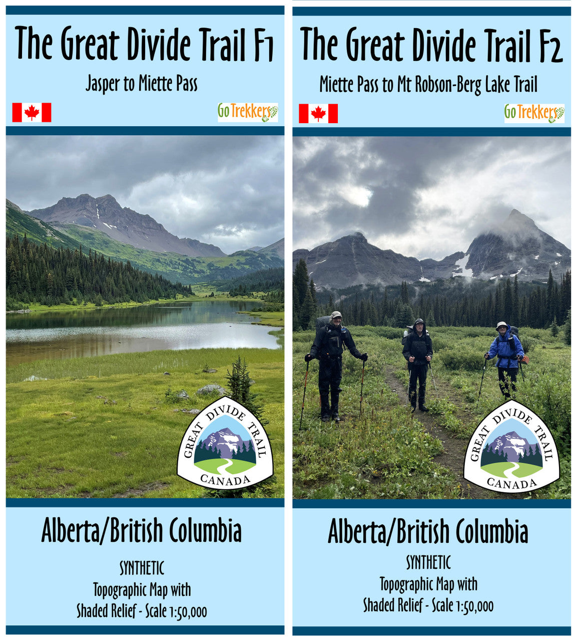 GoTrekkers - Great Divide Trail Official Map (Sections)