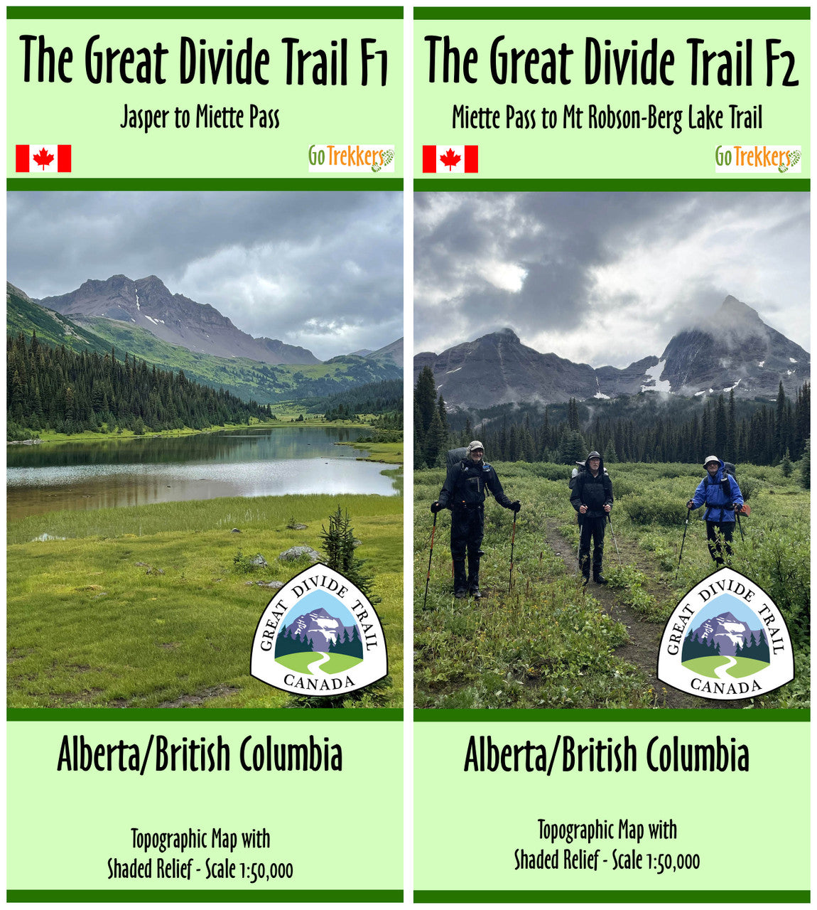 GoTrekkers - Great Divide Trail Official Map (Sections)