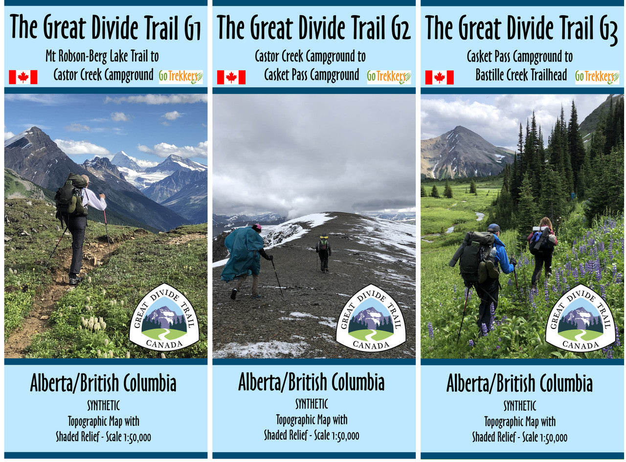 GoTrekkers - Great Divide Trail Official Map (Sections)
