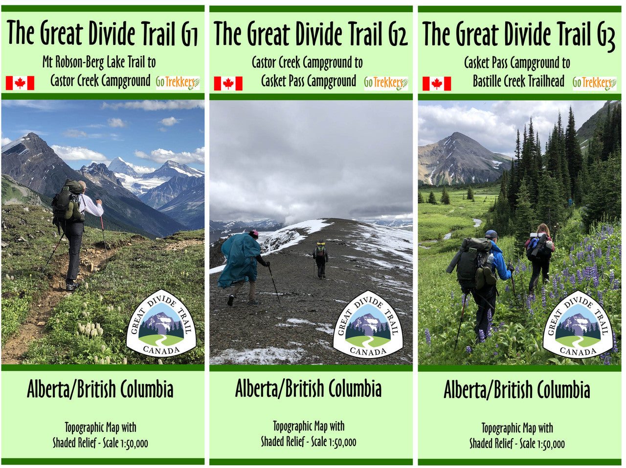 GoTrekkers - Great Divide Trail Official Map (Sections)