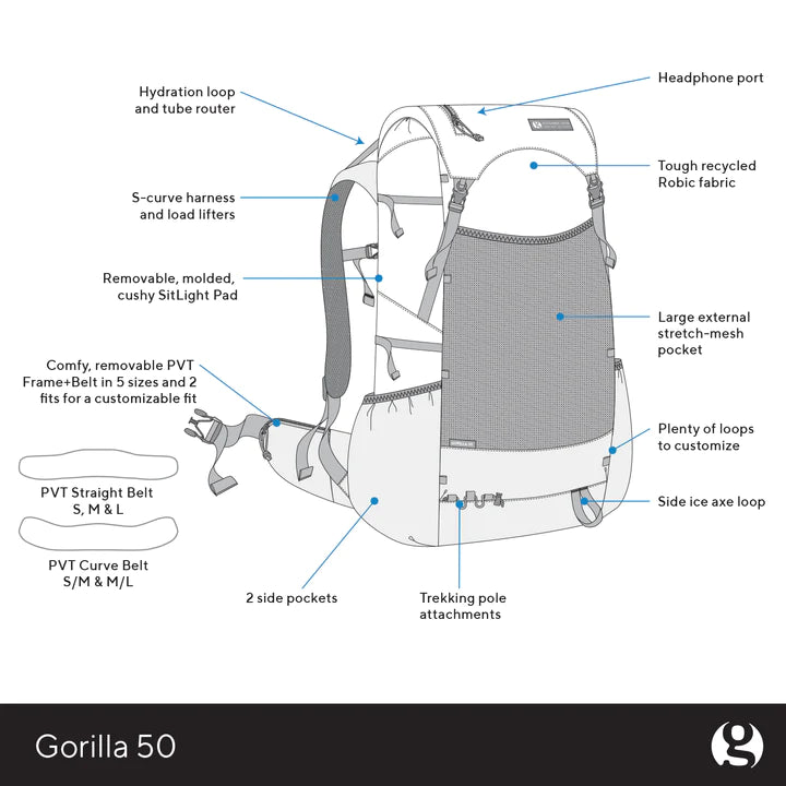 Gossamer Gear - Gorilla 50 Ultralight Backpack (2024/25)