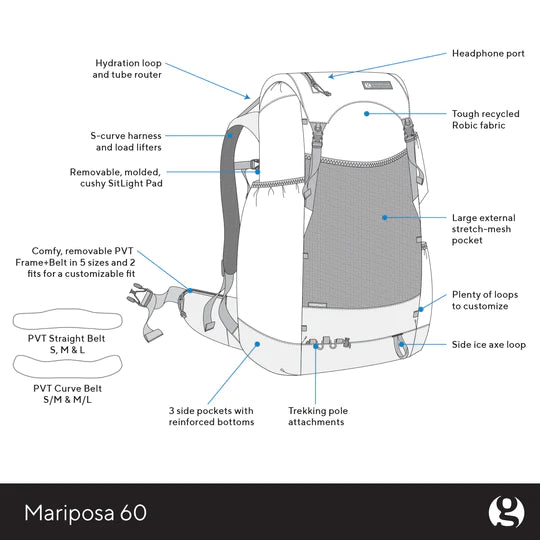 Gossamer Gear - Mariposa 60L Backpack (2024)