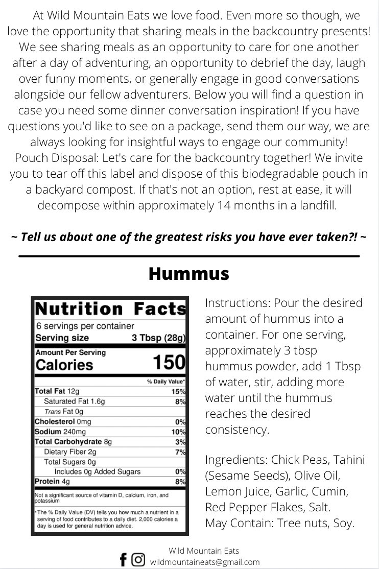 Wild Mountain Eats - Hummus