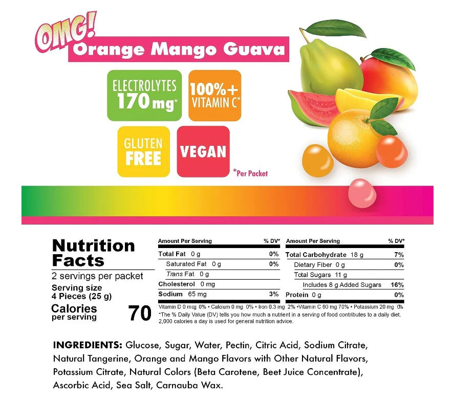 Bonk Breaker - OMG (Orange, Mango, Guava) Energy Chews