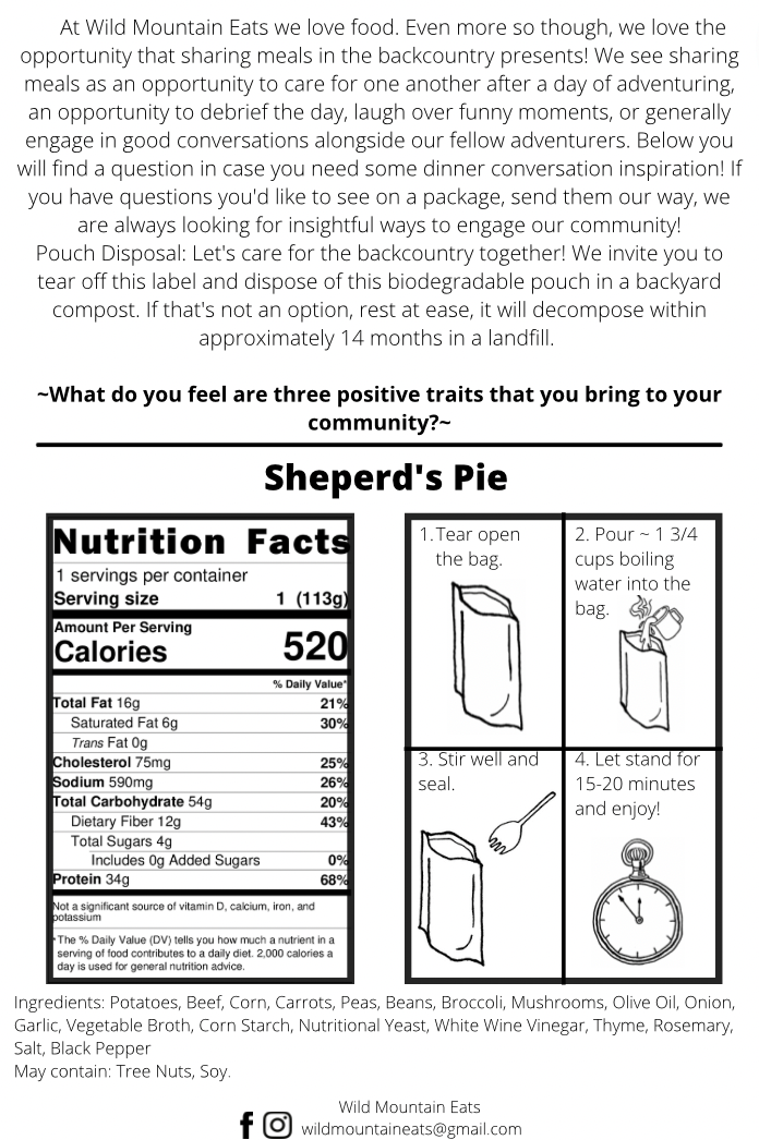 Copy of Wild Mountain Eats - Shepherds Pie