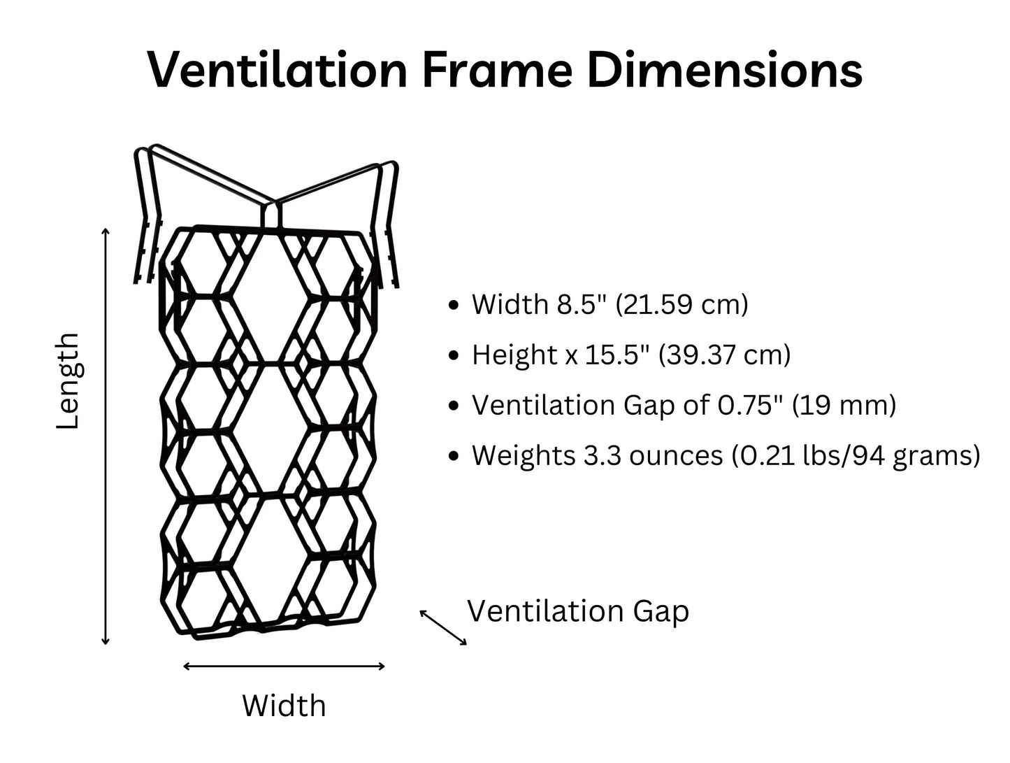 Vaucluse Backpack Ventilation Gear - Ultralight Backpack Ventilation Frame