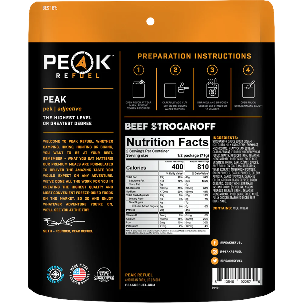 Peak Refuel - Beef Stroganoff