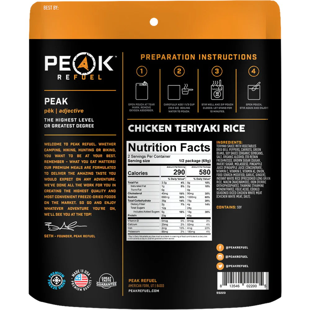Peak Refuel - Chicken Teriyaki Rice