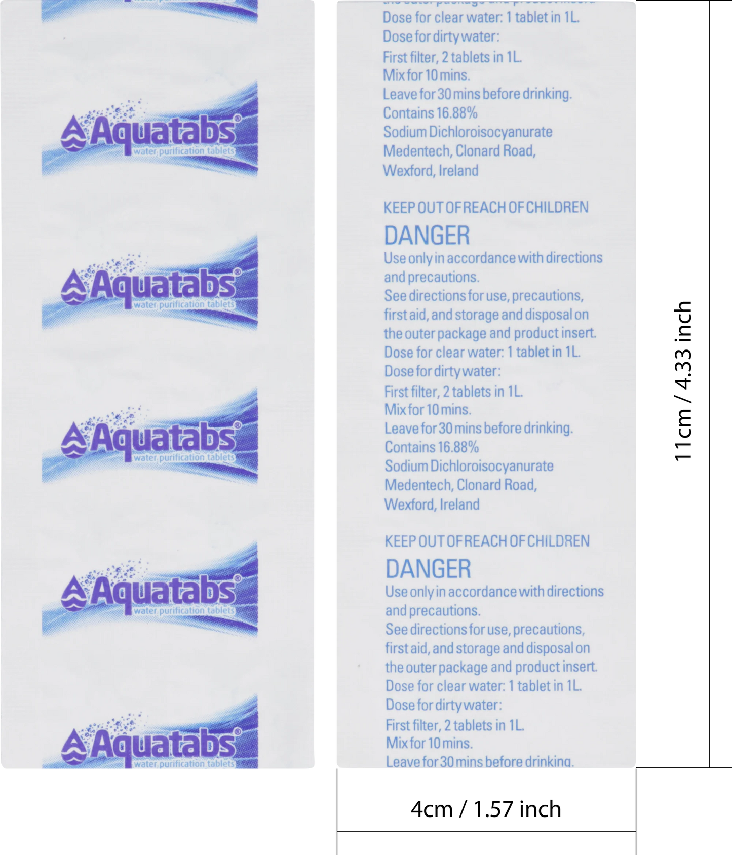 Aquatabs - Water Purification Tablets 49mg (50 pack)