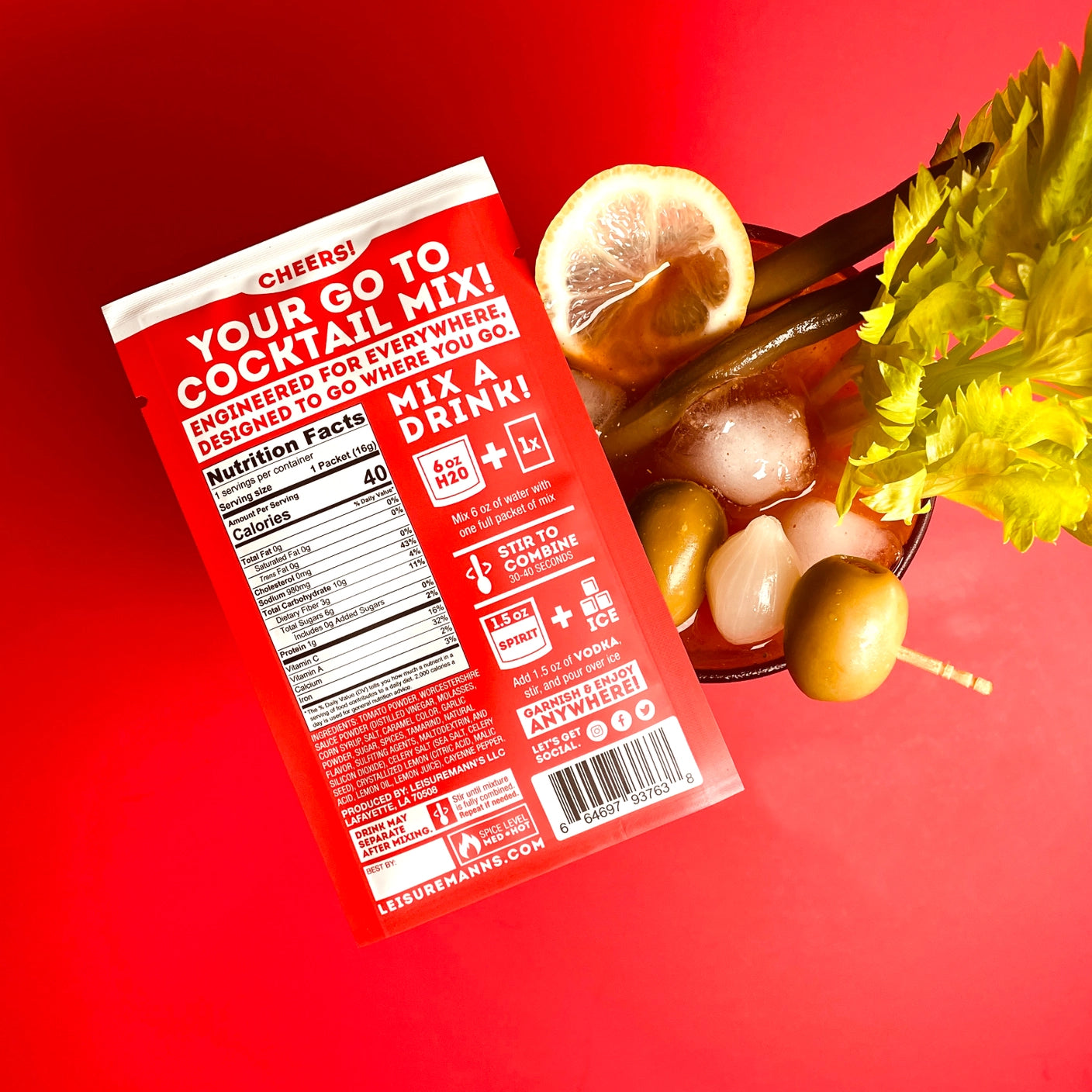 Leisuremann's - Bloody Mary Single Serve Cocktail Mixer