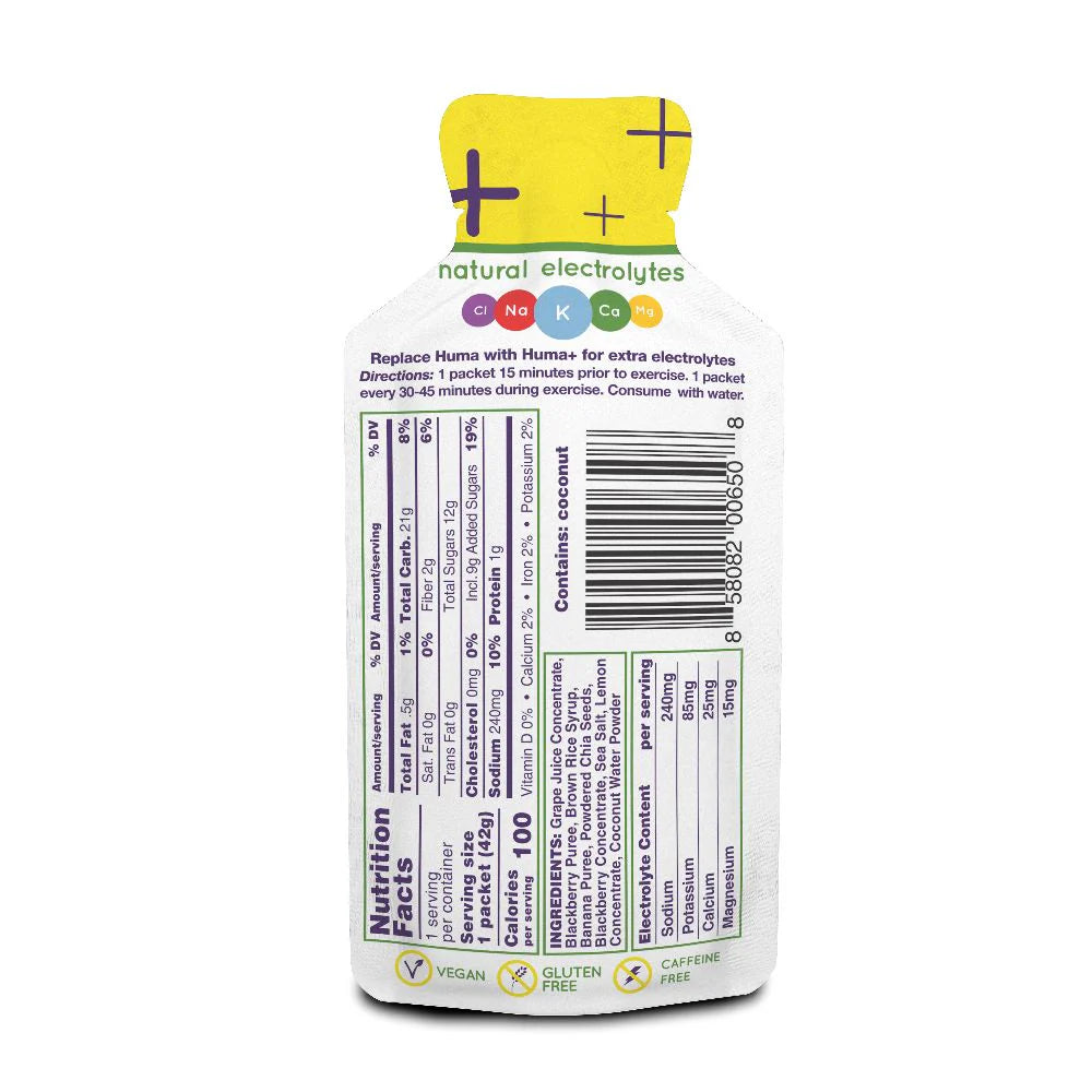 Hüma - Blackberry Banana Chia Energy Gel Plus
