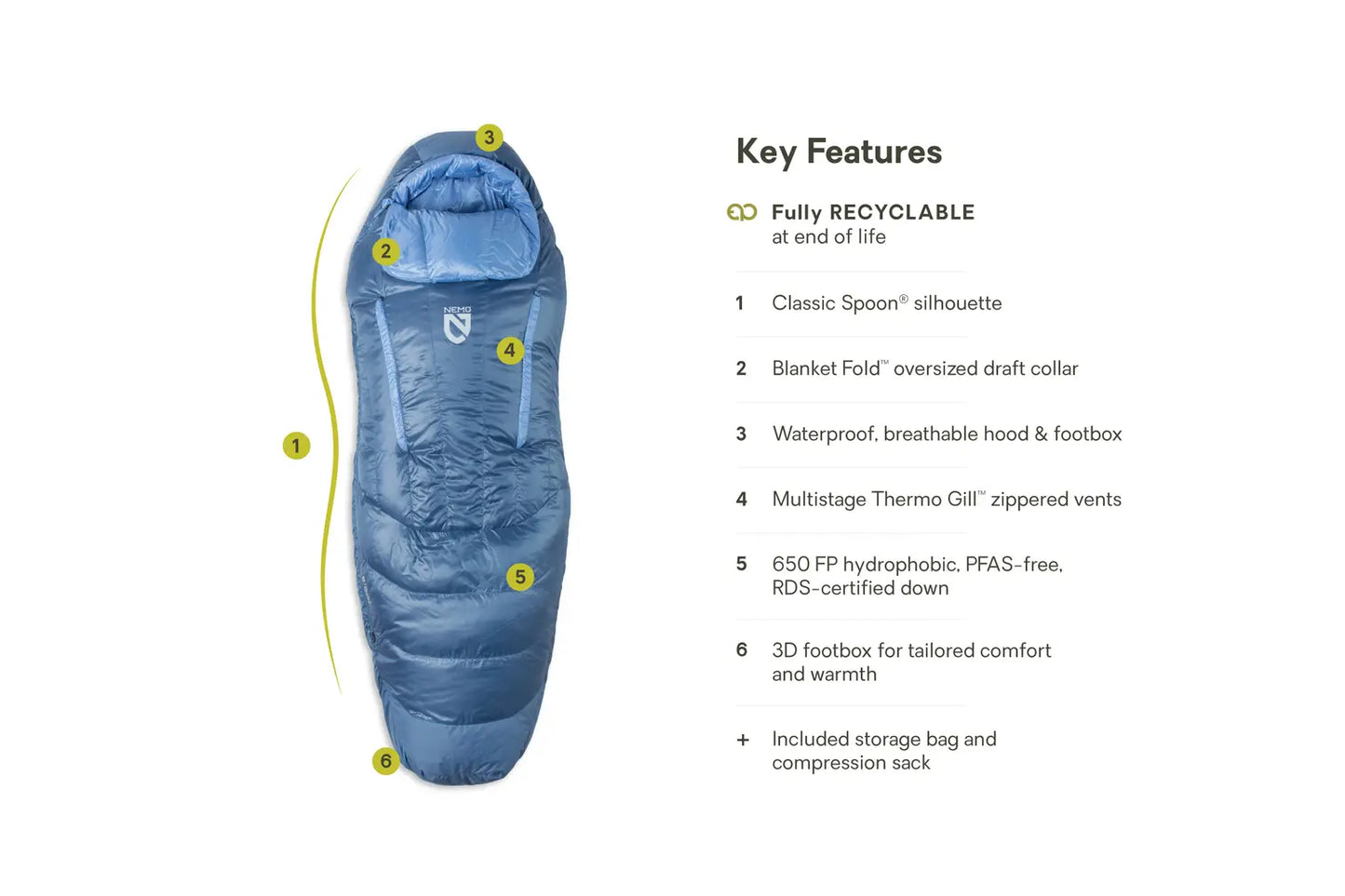 Nemo Equipment - Disco™ Women's Regular 30F (-1C) Down Endless Promise Sleeping Bag (2025)