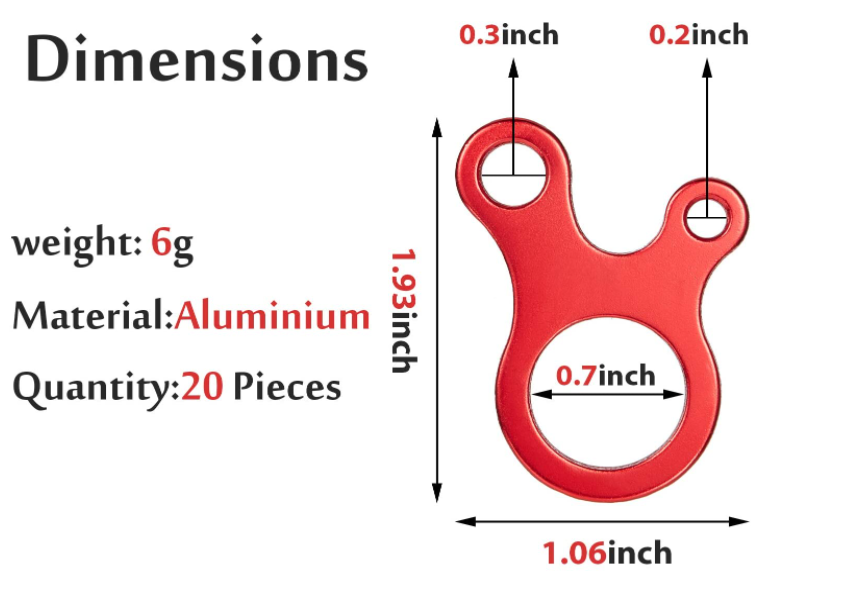 Geartrade - Triple Hole Guyline Tensioner (6 Pack)