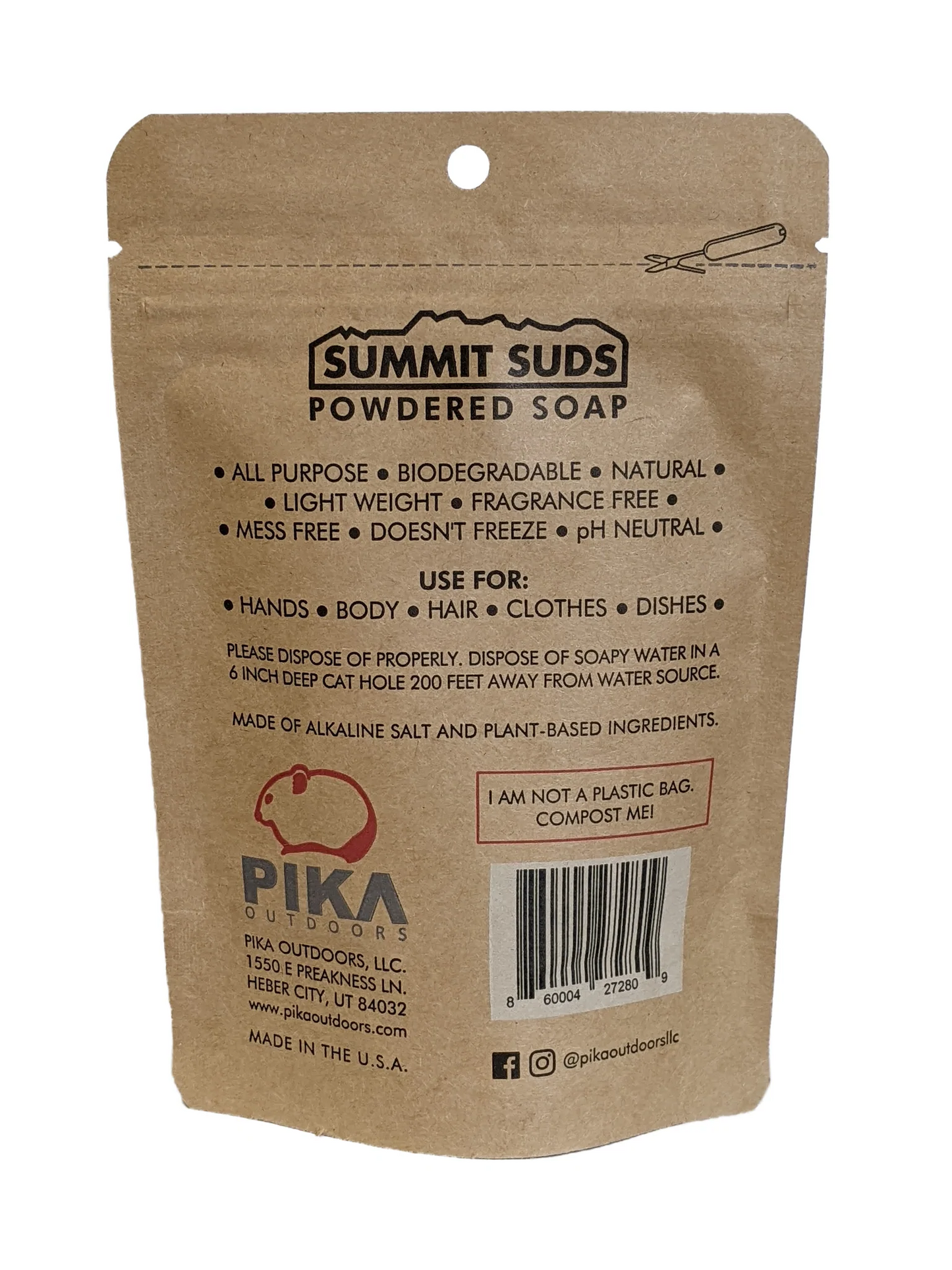 Pika Outdoors - Summit Suds Powdered Soap