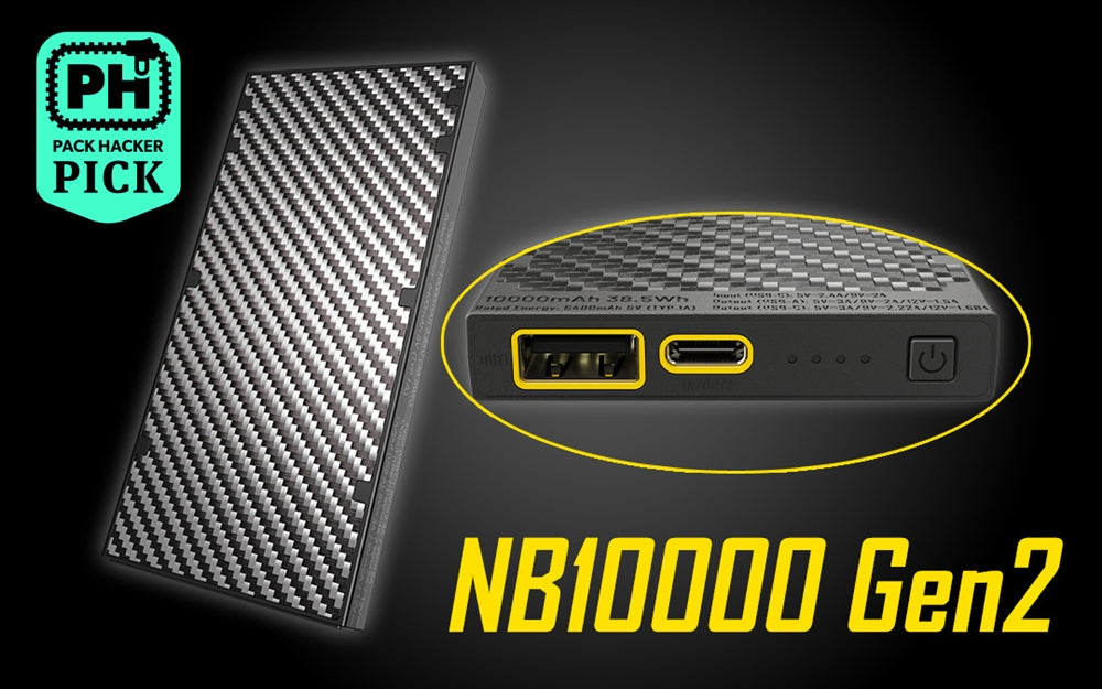 Nitecore - GEN2 NB10000 mAh Dual-Output USB and USB-C Power Bank Battery Charger