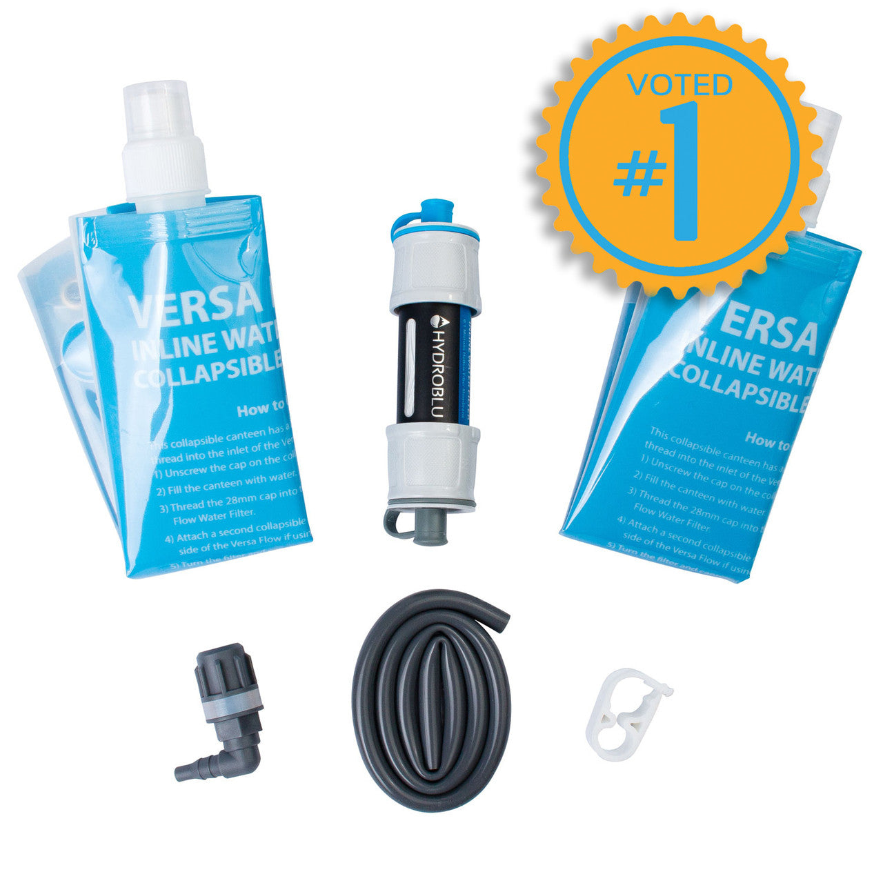 Hydroblu Versa Flow Inline Water Filter Package