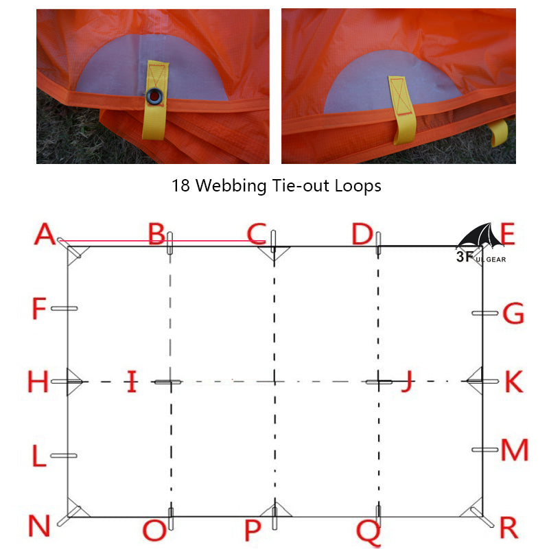 3F UL - Impregnated Silicone Guide or Backpacking Tarp