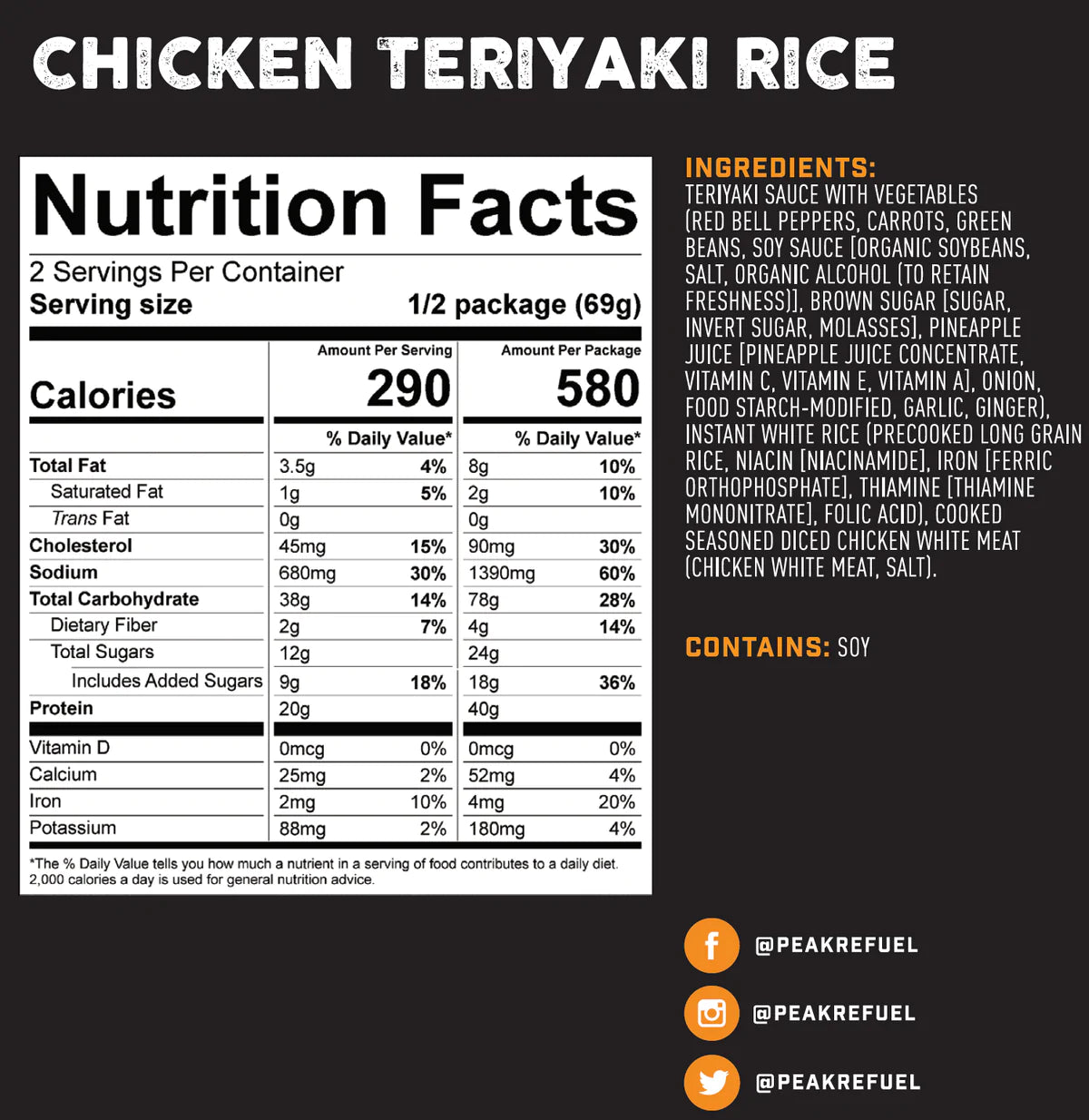 Peak Refuel - Chicken Teriyaki Rice