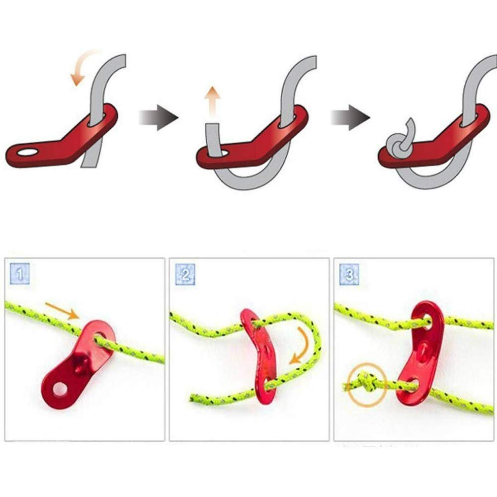 Geartrade - Double Hole Guyline Tensioner - 6 Pack