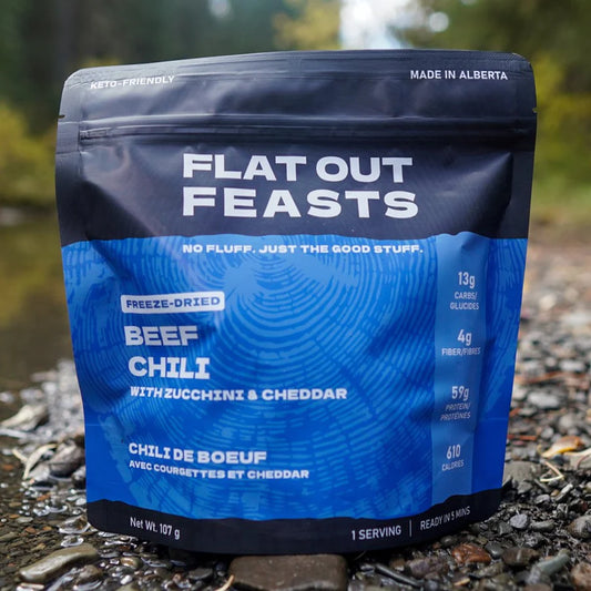 Flat Out Feasts - Freeze-Dried Beef Chili with Zucchini & Cheddar