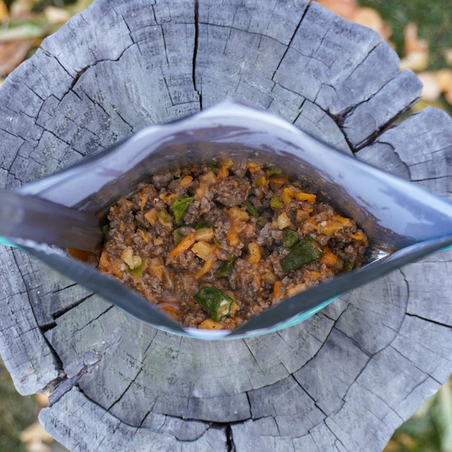 Flat Out Feasts - Freeze-Dried Cajun Jicama & Pork Skillet