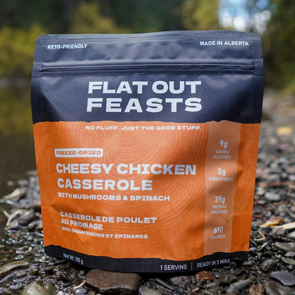 Flat Out Feasts - Freeze-Dried Cheesy Chicken Casserole: with Mushrooms & Spinach