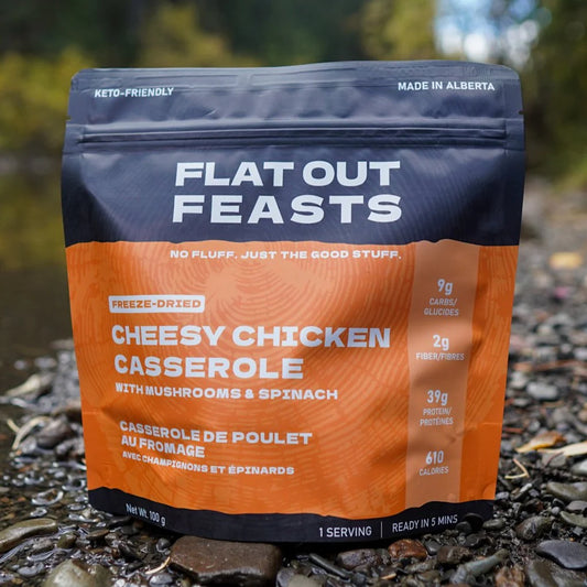 Flat Out Feasts - Freeze-Dried Cheesy Chicken Casserole: with Mushrooms & Spinach