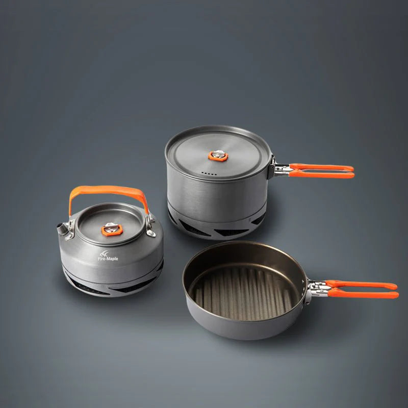 Fire Maple - Family / Group Cook Set 1.5L Pot, Kettle and Frying Pan
