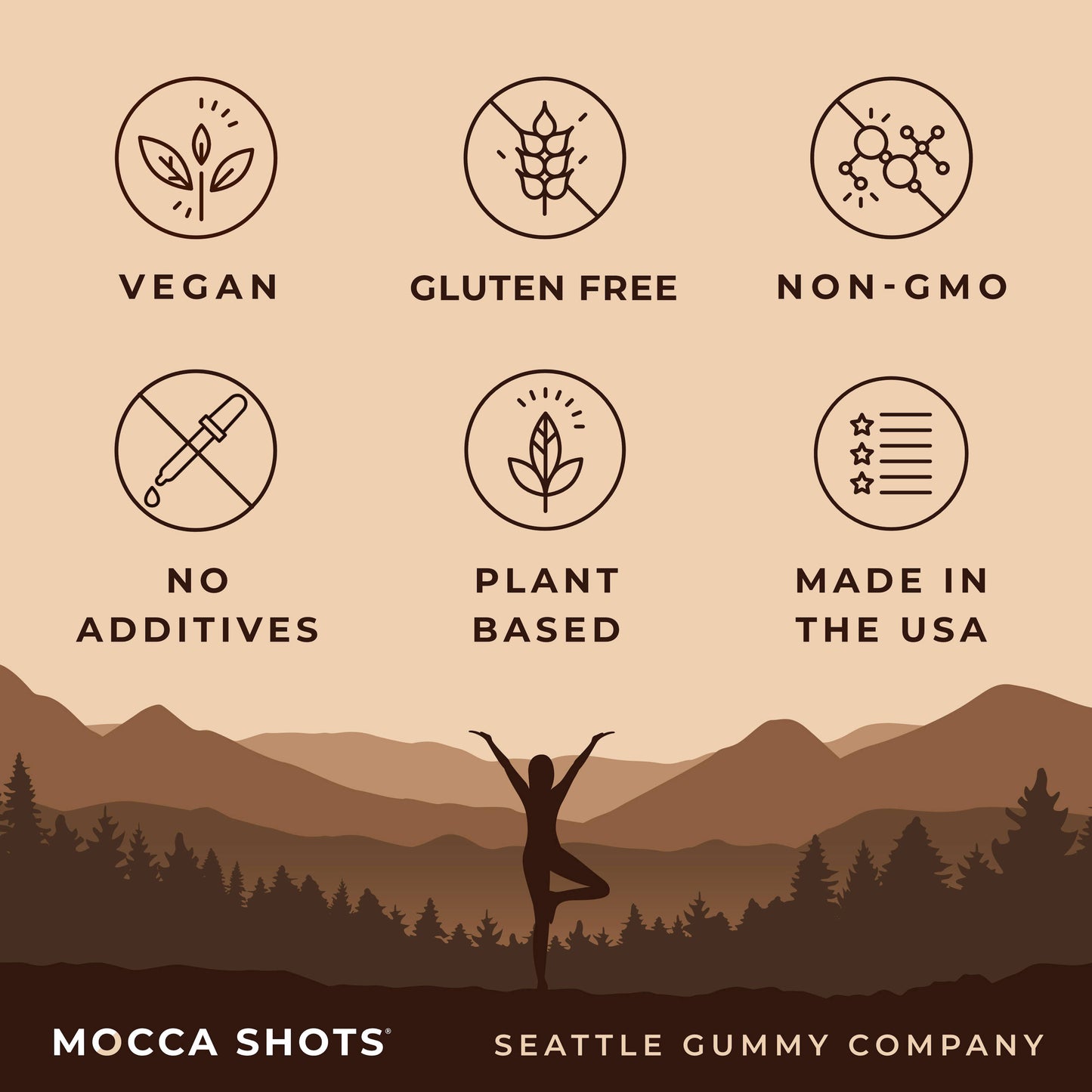 Seattle Gummy Company - Mocca Shots Dutch Chocolate Caffeine Gummy