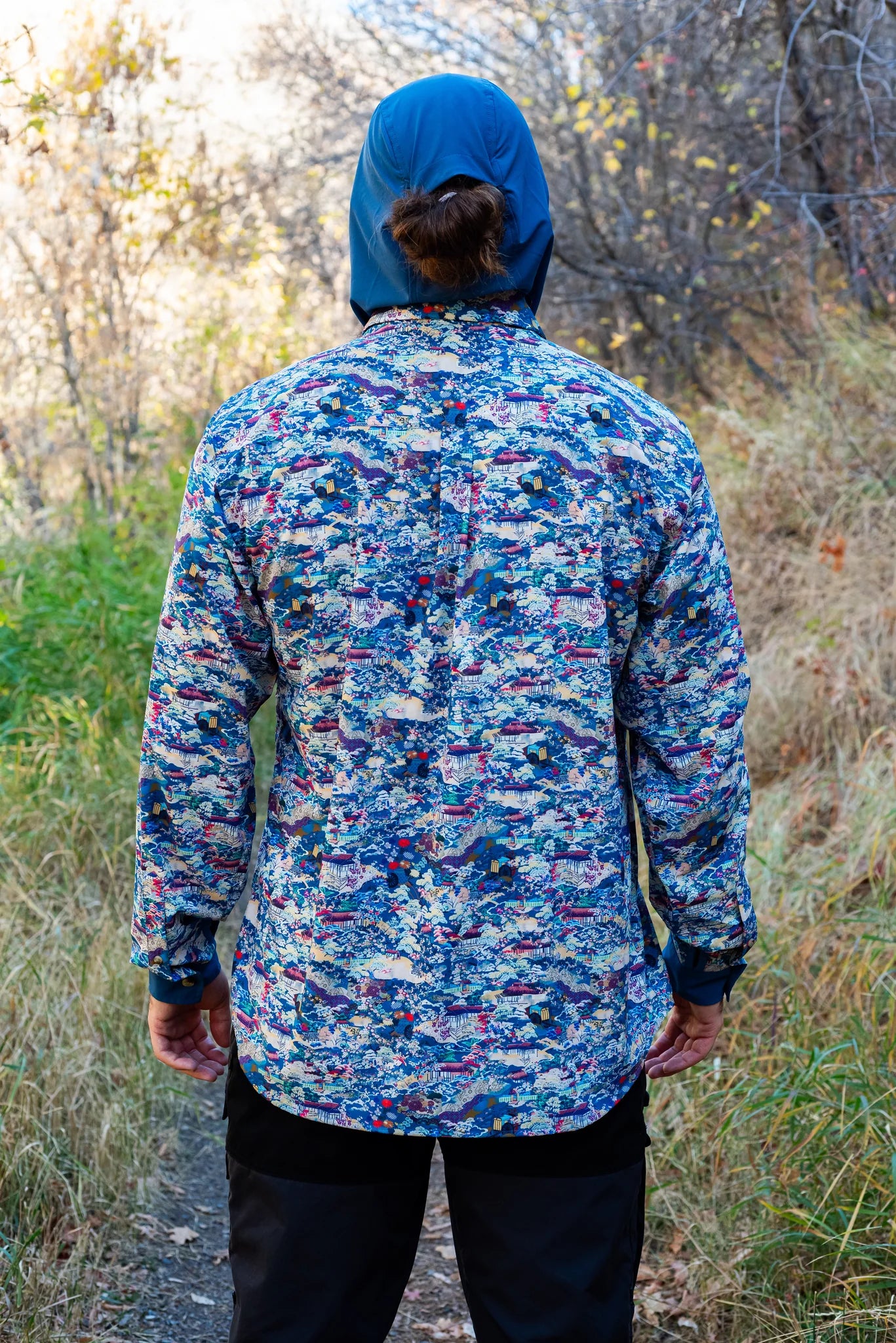 Jolly Gear - Triple Crown Button Down Long Sleeve  - Blue Garden