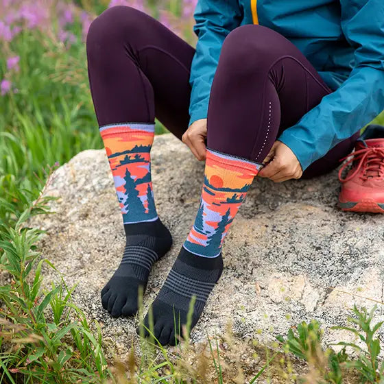 Injinji - Artist Designed Women's Crew Toe Socks - The Boundary Waters Collection