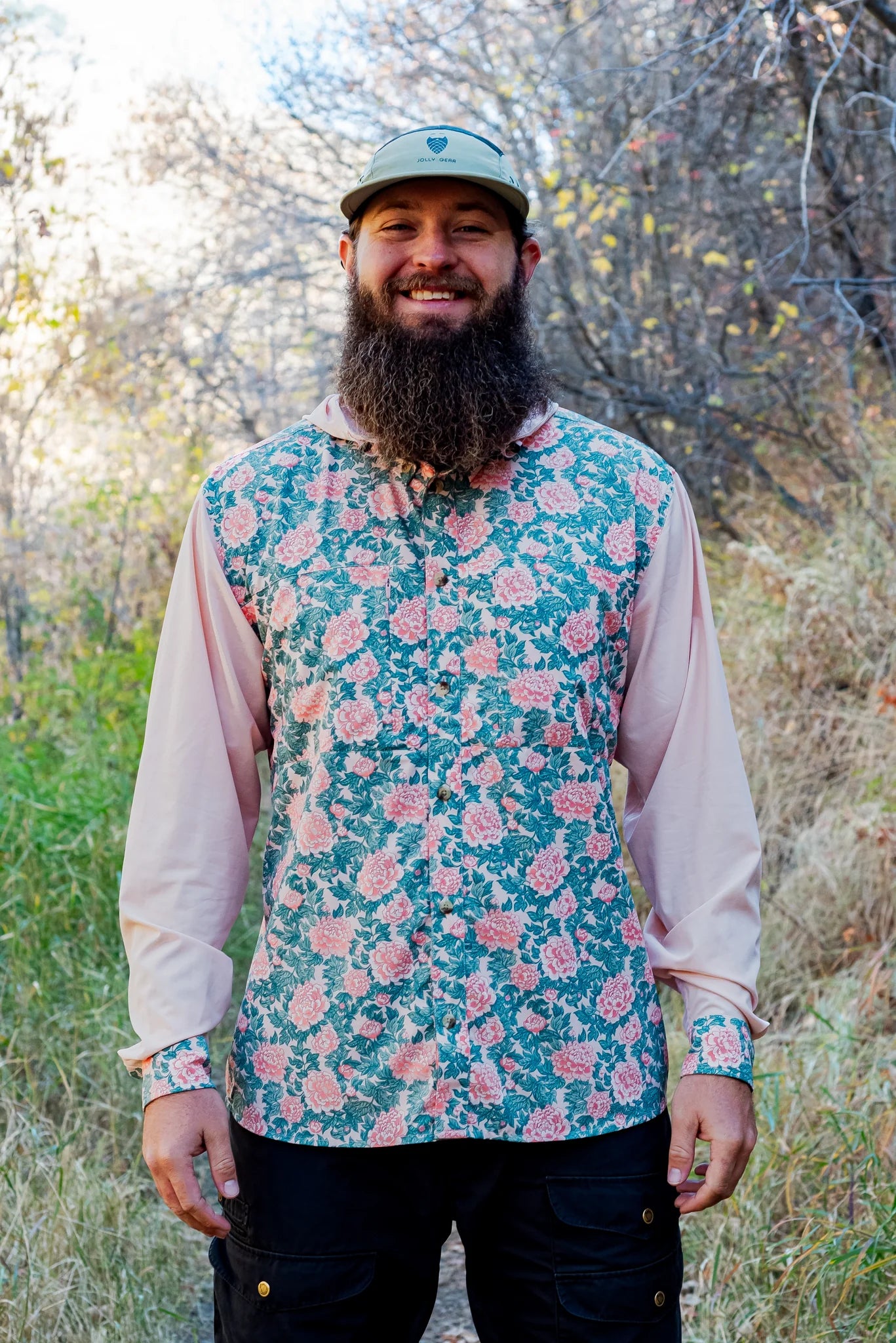 Jolly Gear - Triple Crown Button Down Long Sleeve - Pink Peony